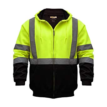 High Visibility Reflective Outdoor Jacket: Softshell Hooded Jackets