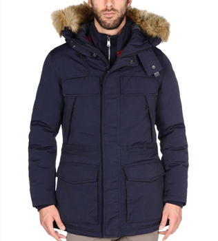 Outdoor Winter Coat Jacket Model Navy Blue Mens Parka Trendy Product