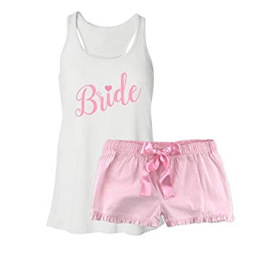 Classy Bride Bride Pajama Set - Pink at Amazon Women's Clothing store: