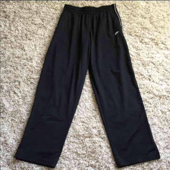Nike Pants | Mens Black Track Sweat Zipper Legs Xl | Poshmark