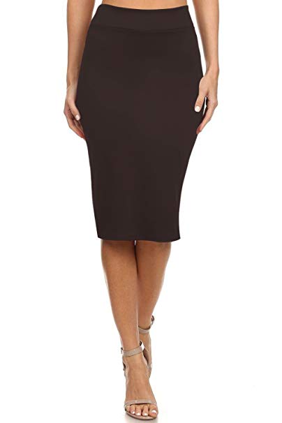 Women's Below the Knee Pencil Skirt for Office Wear - Made in USA at