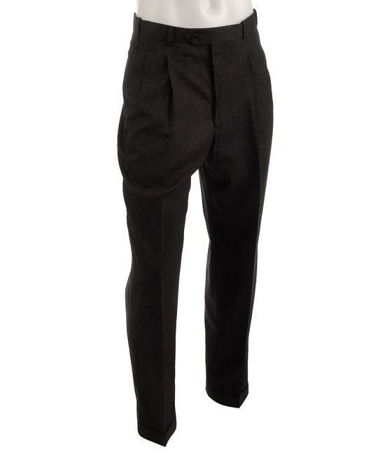 Shop Pierre Cardin Expander Pleated Grey Trousers - Free Shipping On
