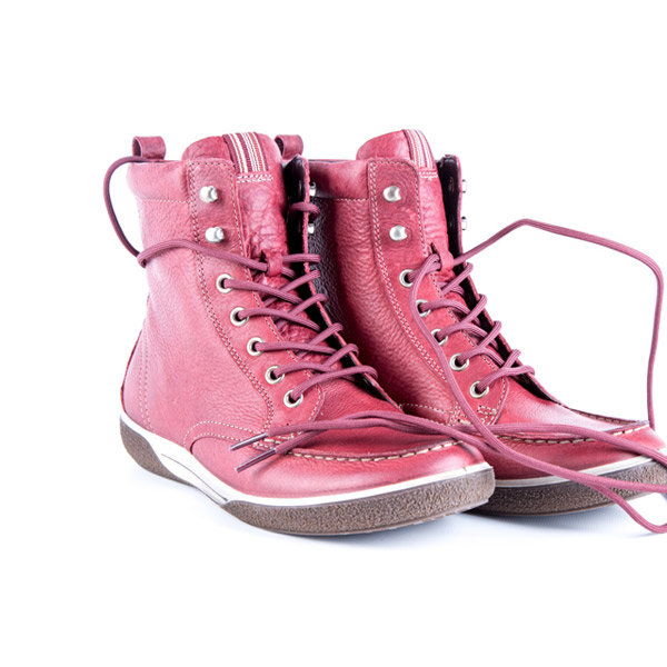 MID Pink Leather Boots - Want That Shoe