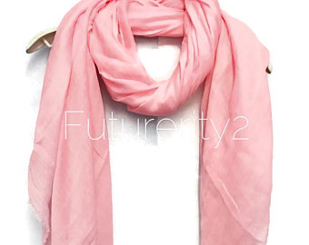 Pink summer scarf | Etsy
