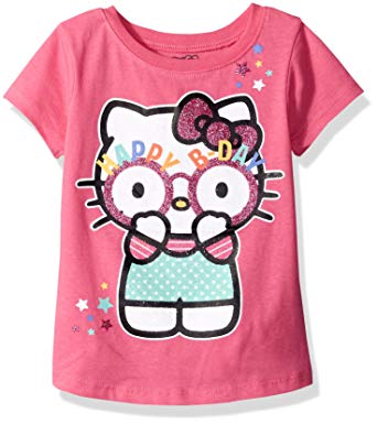 Amazon.com: Hello Kitty Girls' Happy Birthday T-Shirt: Clothing