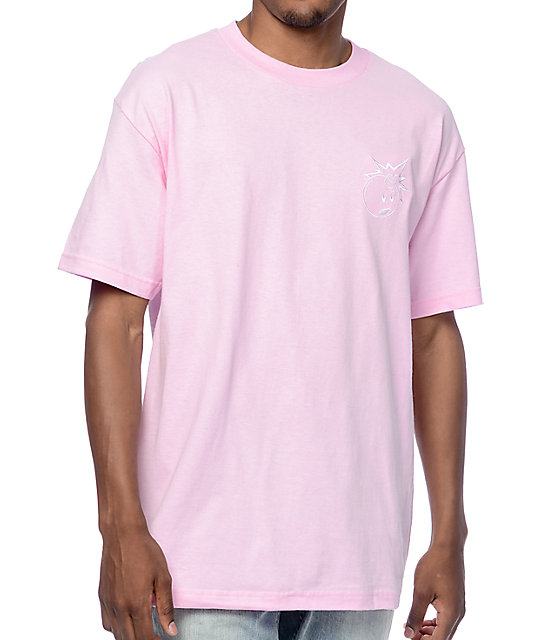 The Hundreds Crest Simple Adam Pink T-Shirt | Zumiez