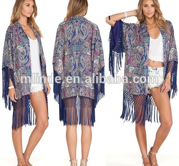 Ladies Fashion Plus Size Long Kimono Cardigan In Pastel Scarf - Buy
