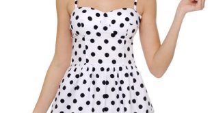 Cute Polka Dot Dress - White Dress - Retro Dress - $32.00