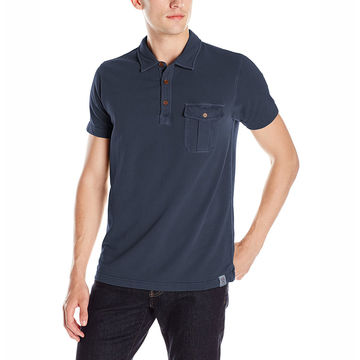 China New and stylish men's polo official shirt with a chest pocket