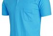 BCPOLO Men's Polo Shirt Short Sleeve 1 Chest Pocket Solid Cotton