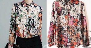 2019 Vintage New Women Printed Blouses Fashion Long Sleeve Flowers