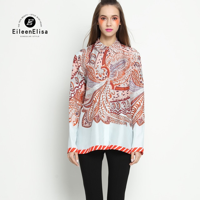 Latest Fashion Blouses Printed Blouse Designs Office Blouse Long