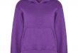 Amazon.com: Kids Girls Boys Sweatshirt Tops Plain Purple Hooded