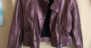 Topshop Jackets & Coats | Purple Metallic Leather Jacket | Poshmark