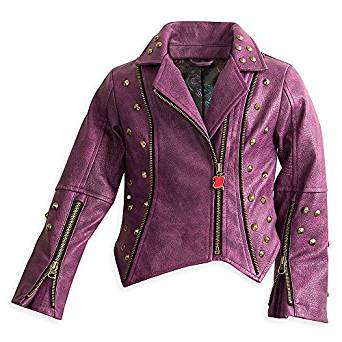 Amazon.com: Disney Descendants Faux Leather Moto Jacket for Girls