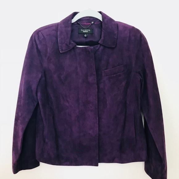 Talbots Jackets & Coats | Leather Purple Jacket | Poshmark