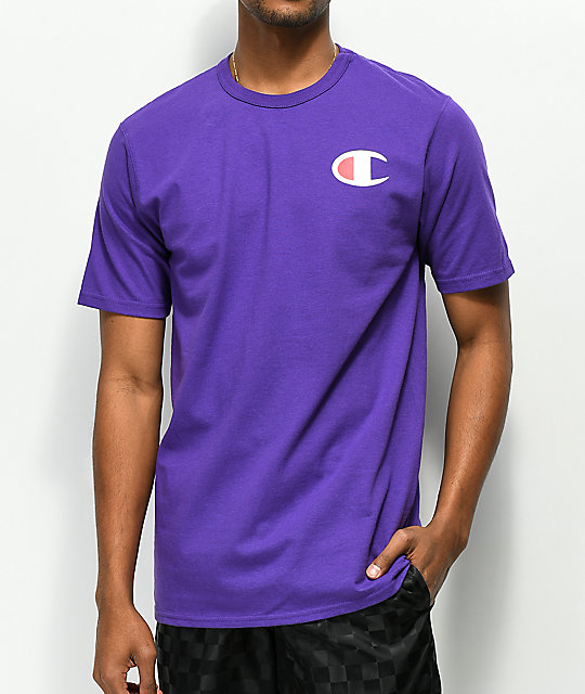 Champion Heritage Patriotic C Purple T-Shirt | Zumiez