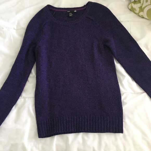 H&M Sweaters | Dark Purple Sweater | Poshmark
