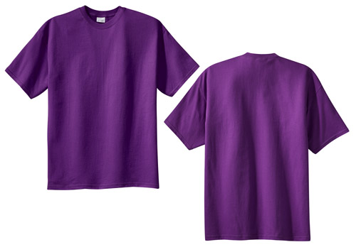 Basic Blank Purple T-Shirt, Short-Sleeves, Cotton