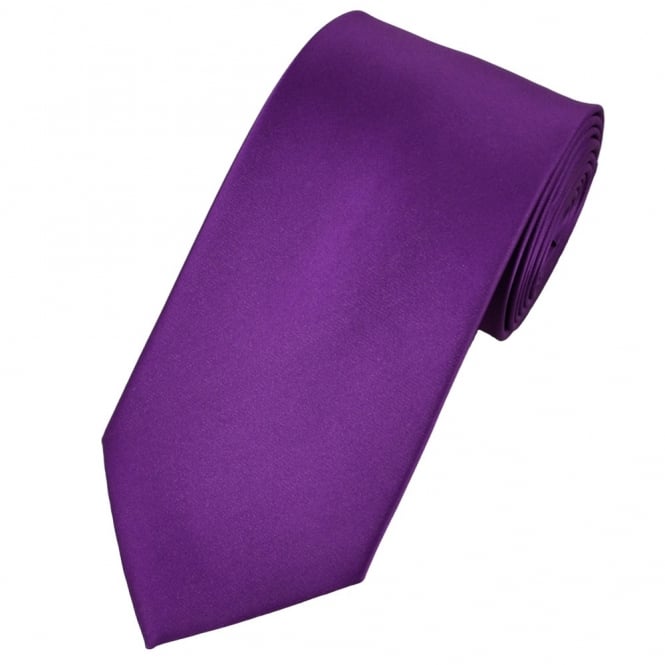 Plain Bright Purple Satin Tie from Ties Planet UK