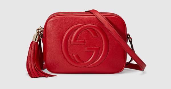 Soho small leather disco bag in Red leather | Gucci Women's Shoulder