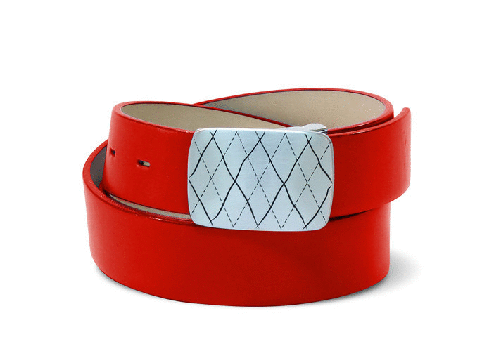 Leather Golf Belt | Couture | Red