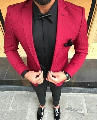 ASOS DESIGN Tall Skinny Suit Jacket In Scarlet Red, $51 | Asos
