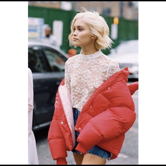 Zara Jackets & Coats | Nwt Down Filled Red Puffer Jacket | Poshmark