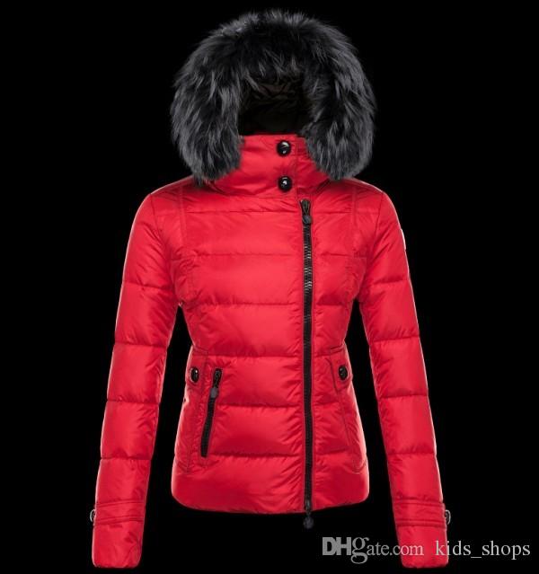 Down jacket in red: Bright color to white background