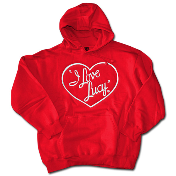 I Love Lucy Red Hooded Pullover Sweatshirt Hoodie | LucyStore.com