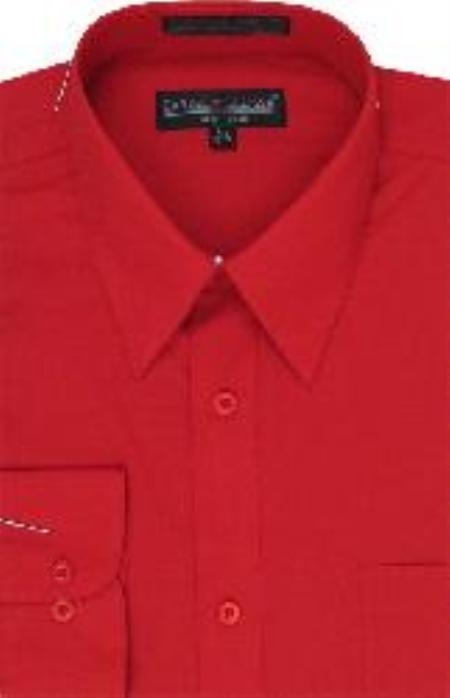 Men's Red Dress Shirt