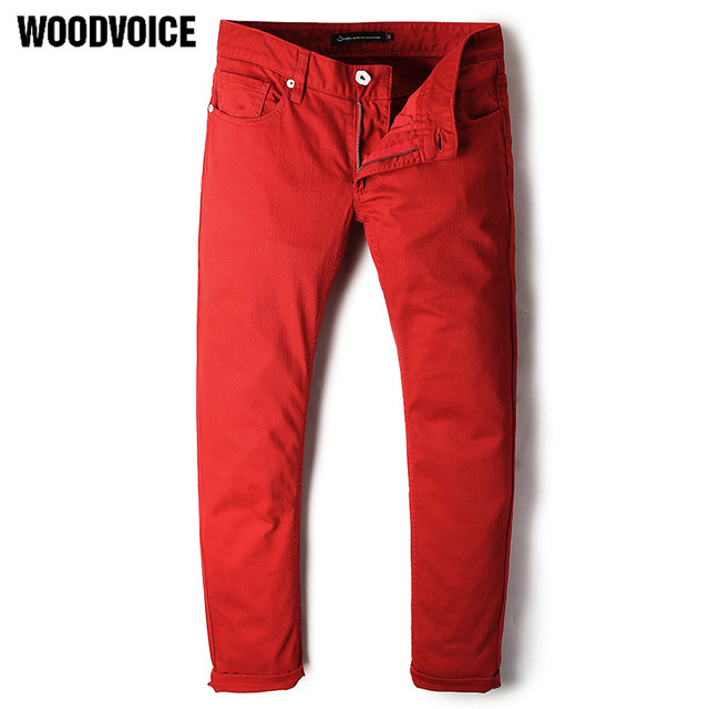 Woodvoice 2019 Denim Mens Jeans Man Classic Stretch Jeans Slim Pants