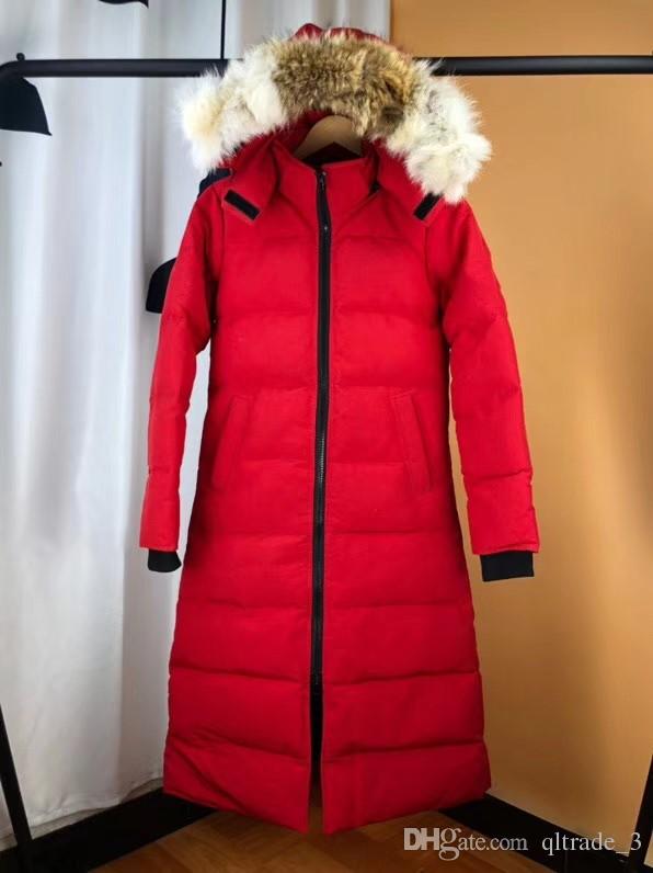 2019 Red Outdoor Ladies Snow Coat Mystique Women Long Parkas Long