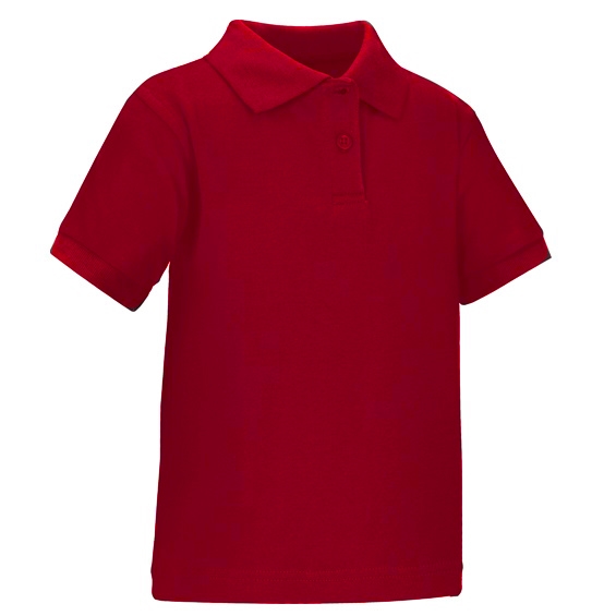Wholesale Toddler Short Sleeve School Uniform Polo Shirt Red