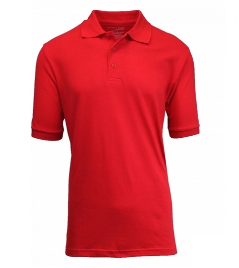 Wholesale Adult Size Short Sleeve Pique Polo Shirt School Uniform in