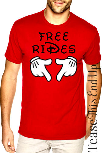 Free Rides Disney Mickey Red Shirt