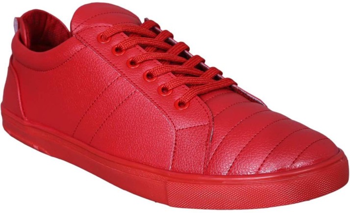 M & M Red Sneakers For Men - Buy Red Color M & M Red Sneakers For