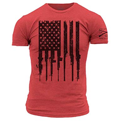 Amazon.com: Grunt Style Rifle Flag Men's T-Shirt: Clothing