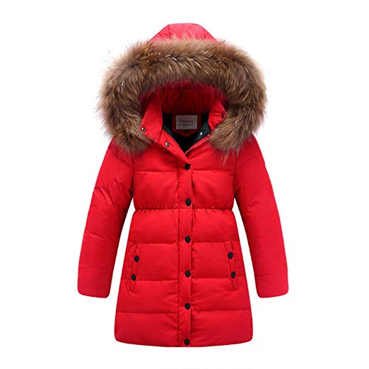 Amazon.com: LJYH Big Girls' Winter Down Parka Thick Hooded Outwear