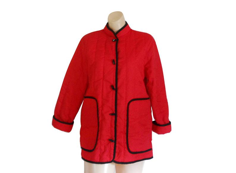 Vintage Nehru Jacket Red Jacket Women Jacket Asian Jacket | Etsy