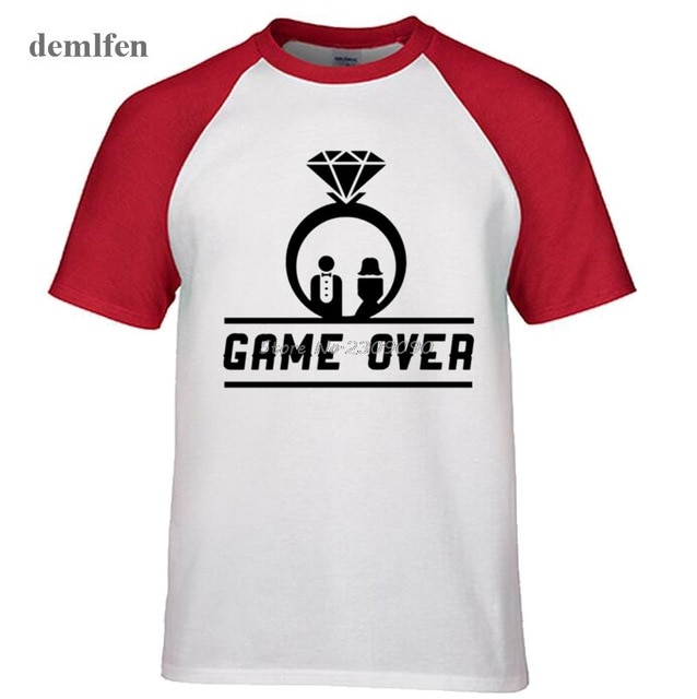 Game Over Wedding Ring T shirt Men Just Neutered Funny T Shirts Men