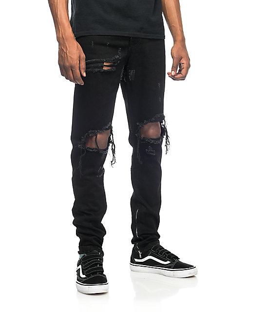 Crysp Denim Pacific Black Ripped Jeans | Zumiez