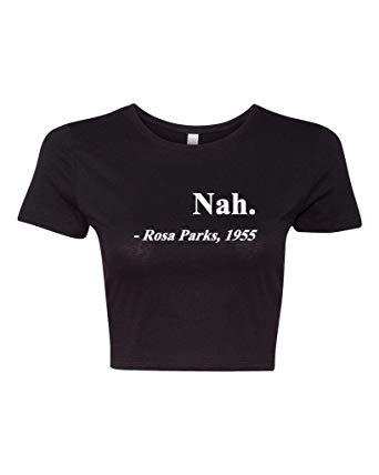 Amazon.com: City Shirts Crop Top Ladies Nah. Rosa Parks, 1955