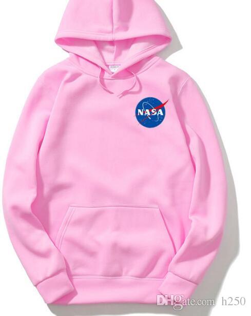 2019 2017 XXL NASA Hoodie Streetwear Hip Hop Khaki Black Gray Pink