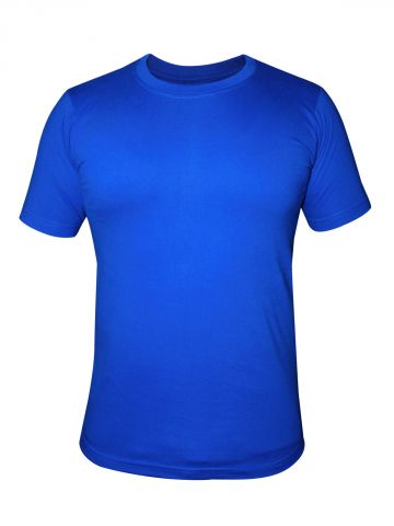 Buy T-shirts Online | Nologo Cotton Royal Blue Round Neck T-shirt