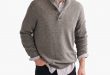 Shawl-collar sweater in supersoft wool blend : FactoryMen Pullovers