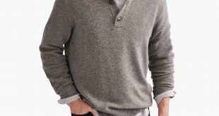 Shawl-collar sweater in supersoft wool blend : FactoryMen Pullovers