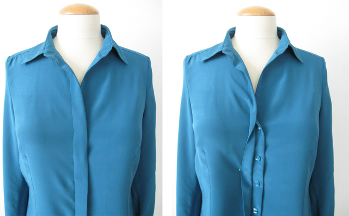 How to Make Hidden Button Placket for Blouses
