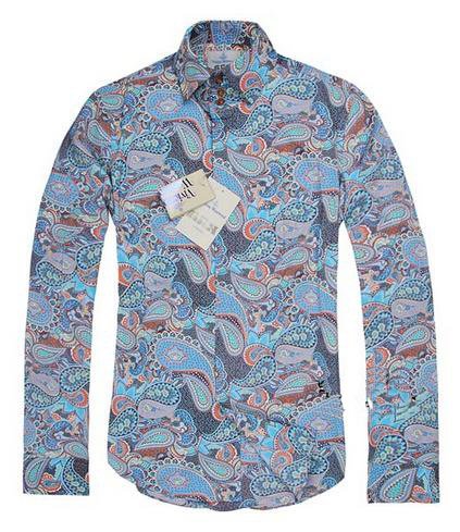 2011 New Hot! fine men's shirt patterns peacock Free Sihpping