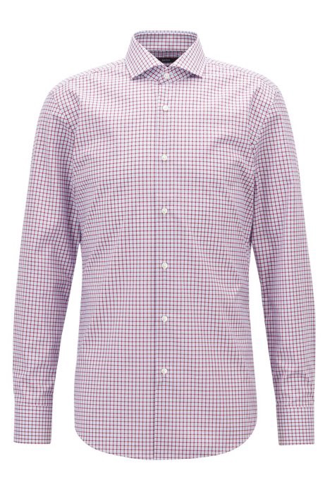 Easy-iron slim-fit shirt with Vichy check by HUGO BOSS | Spring